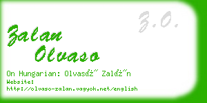 zalan olvaso business card